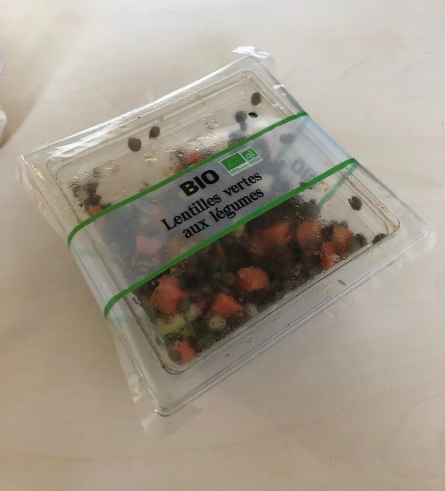 Lentilles vertes aux légumes