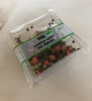 Lentilles vertes aux légumes
