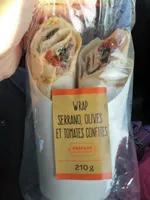 Wrap serrano, olives et tomate confite