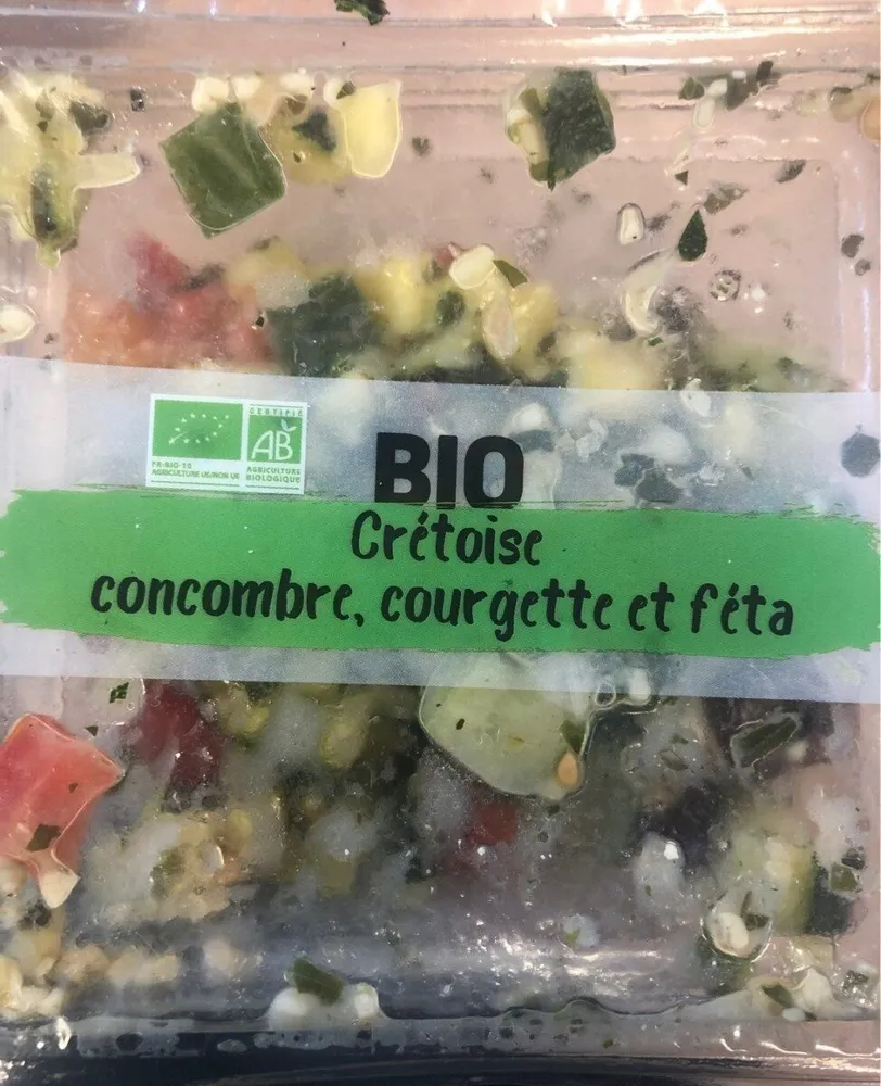Cretoise concombre courgette et féta