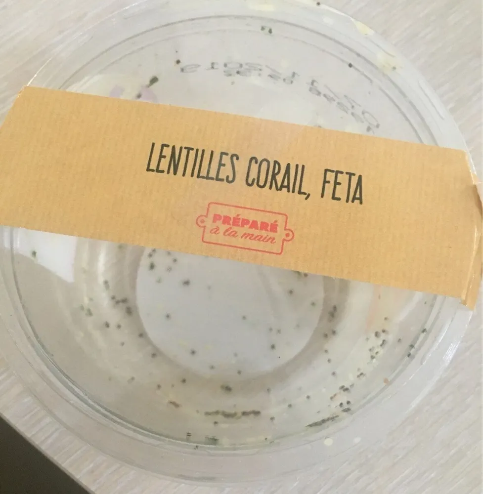 Lentilles corail, feta