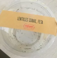 Lentilles corail, feta