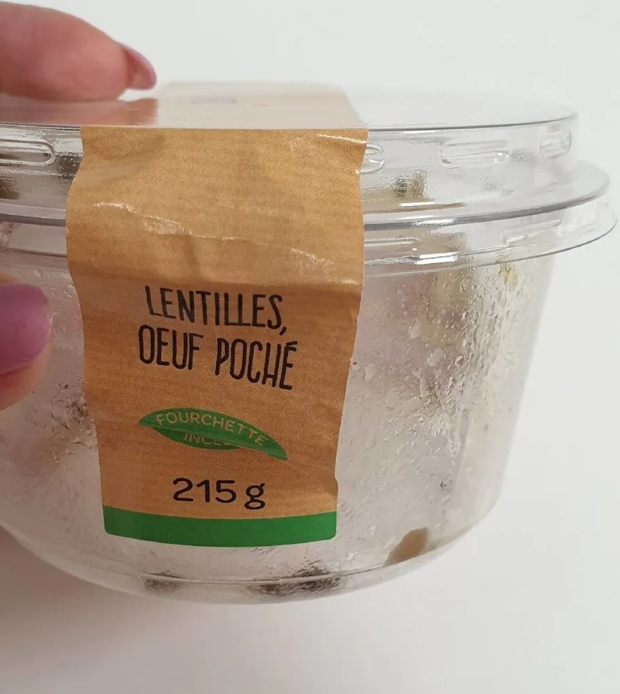 Salade,  œuf poché
