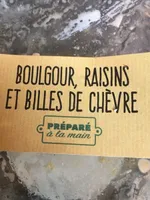 Boulgour raisins et billes de chevres