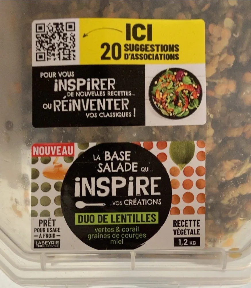 Salade duo de lentilles