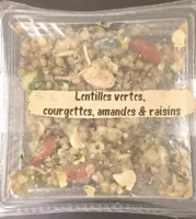 Lentille Vertes, Courgettes, amandes & raisins