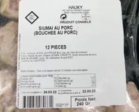 Siumai au porc (bouchée au porc)