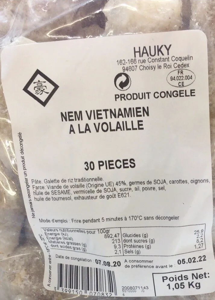 Nem vietnamien a la volaille