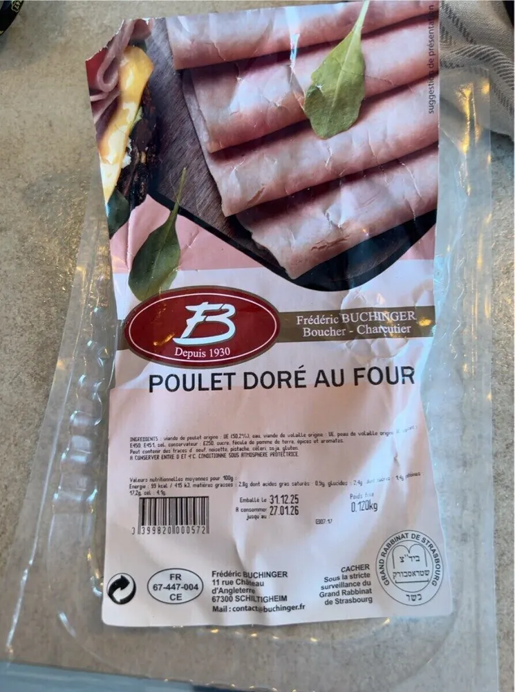 Poulet doré au four