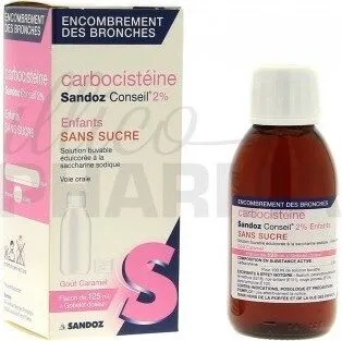 Carbocisteine Enfant 2% Sandoz 125ML Sans Sucre