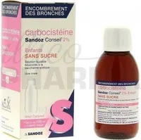 Carbocisteine Enfant 2% Sandoz 125ML Sans Sucre