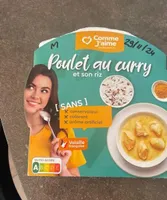 Poulet au curry et son riz