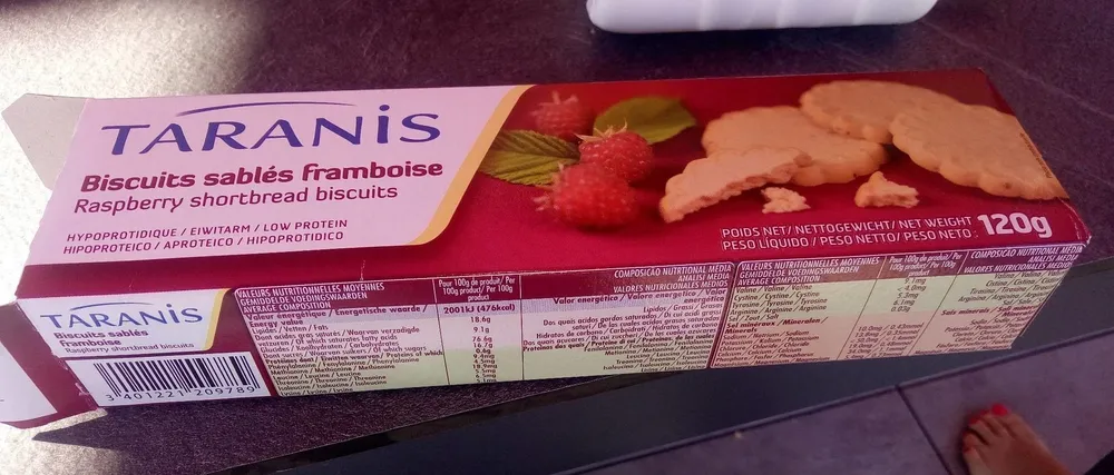 Taranis Biscuit Sable Frambois 120G 4616