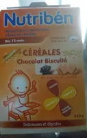 NUTRIBEN CEREALES CHOCOLAT BISCUITE 12MOIS