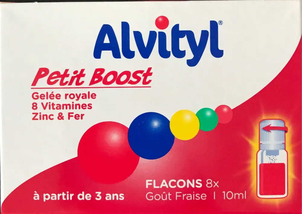 Alvityl Petit Boost 8 Flacons Goût Fraise 10ML