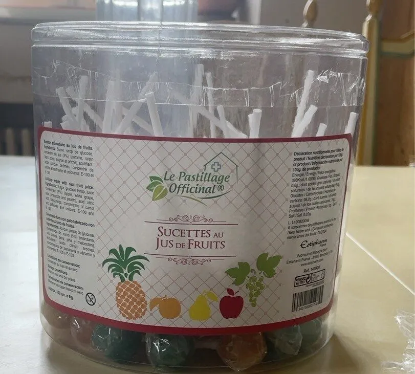 Sucette au jus de fruit