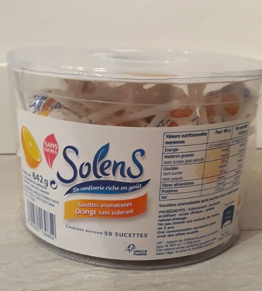 sucettes aromatisées