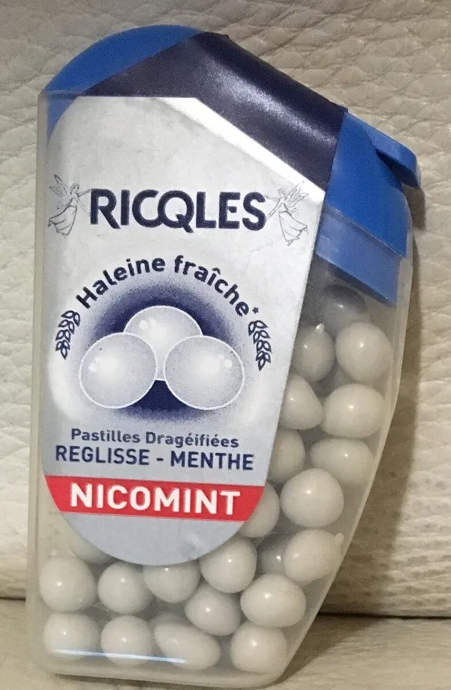 Ricqlès Nicomint Pastilles Dragéifiées Réglisse Menthe