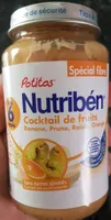 Cocktail de fruits banane prune raisin orange