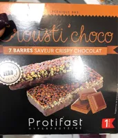 Barre croustillante saveur chocolat