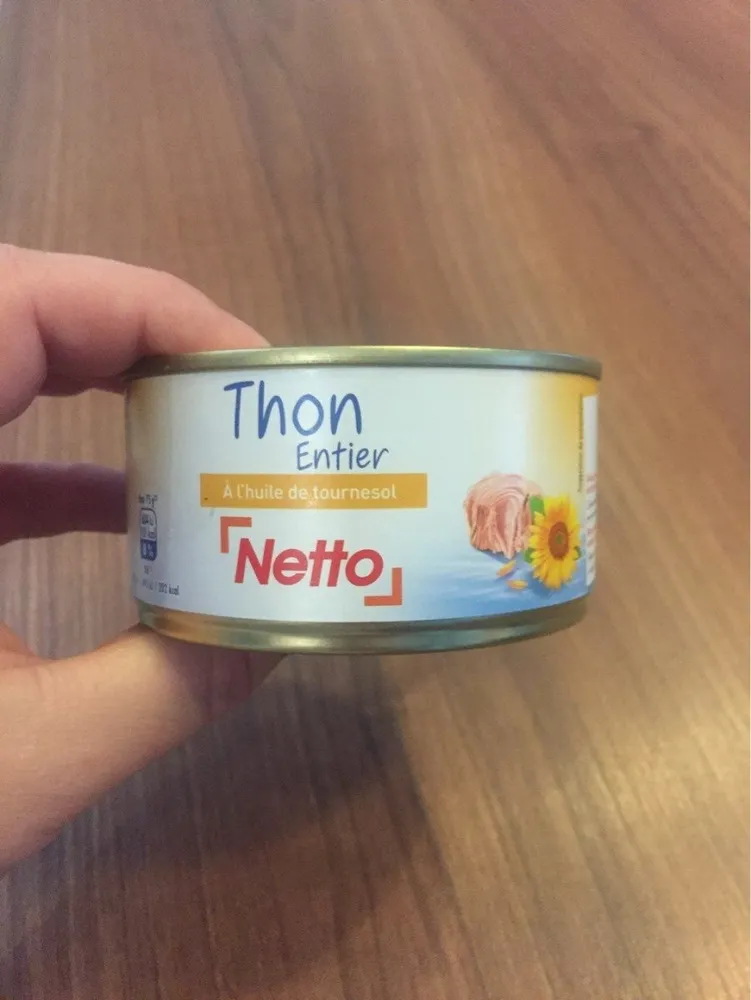 Thon entier à l'huile de tournesol 200g 150g (1/4)