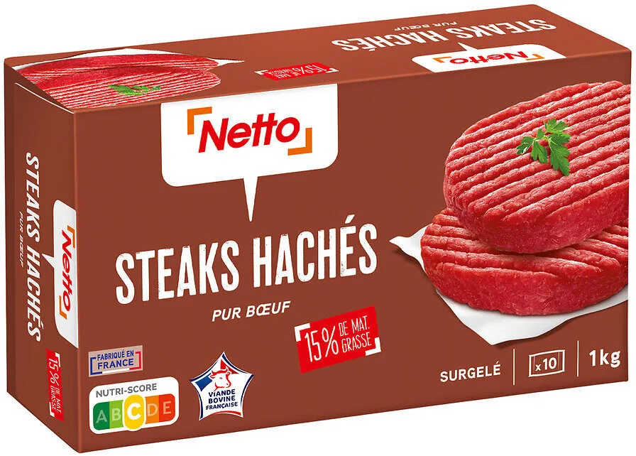 STEAK HACHÉ 15% JEAN ROZÉ 1KG VBF 10x100g