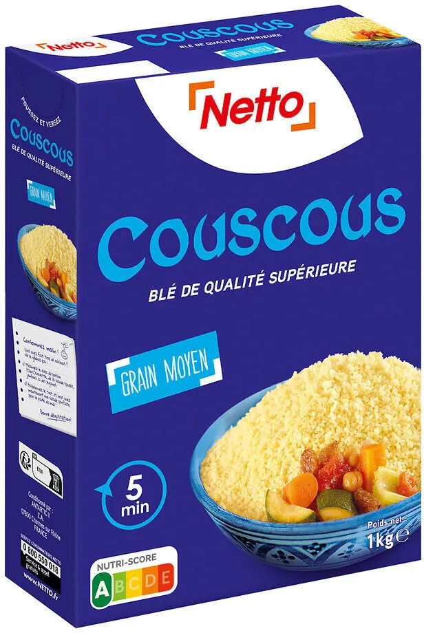NETTO couscous moyen étui 1kg