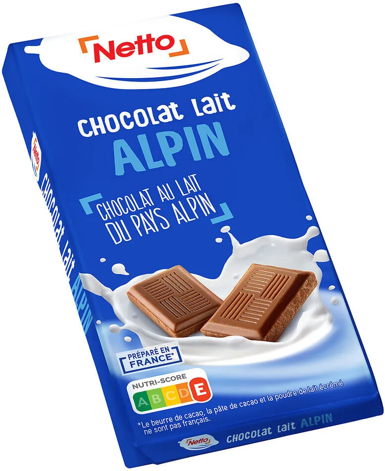 Tablette familiale chocolat au lait du pays alpin - 100g