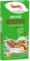 Tablette familiale Chocolat au lait du pays Alpin noisettes entières - 100g