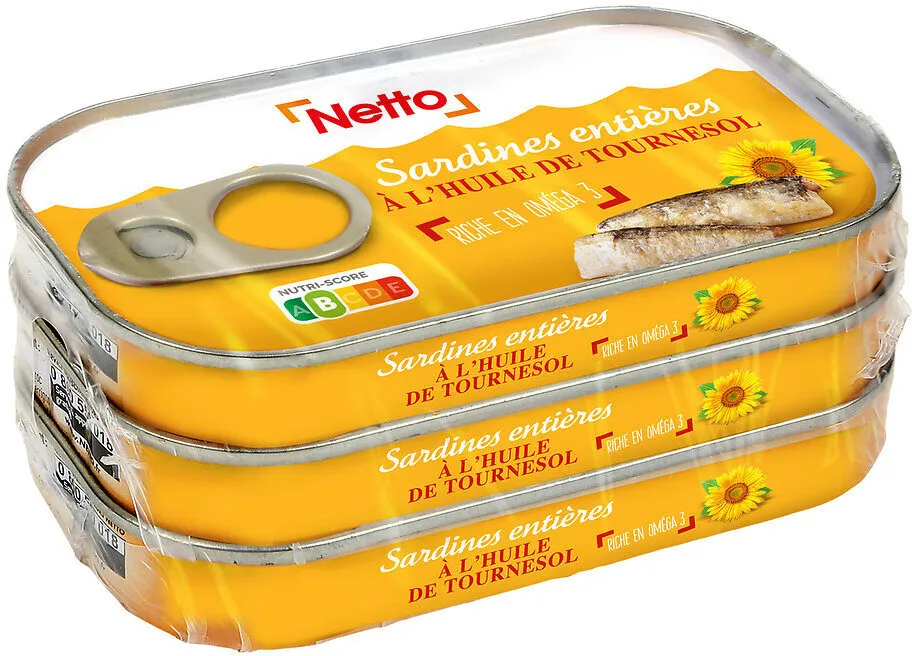 Sardines à l'huile de tournesol 3x69g (1/10)