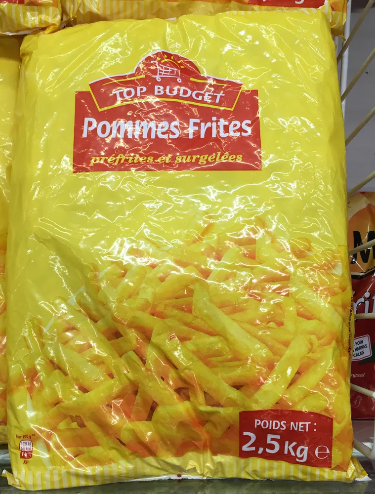Pommes Frites préfrites et surgelées