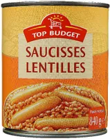 Saucisses aux lentilles 840g
