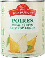 Poires demi-fruits au sirop léger