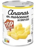 Ananas en Morceaux au sirop léger - boîte 3/4