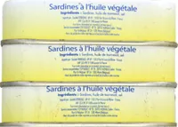 Sardines à l'huile végétale