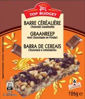 Barres de céréales chocolat cacahuètes