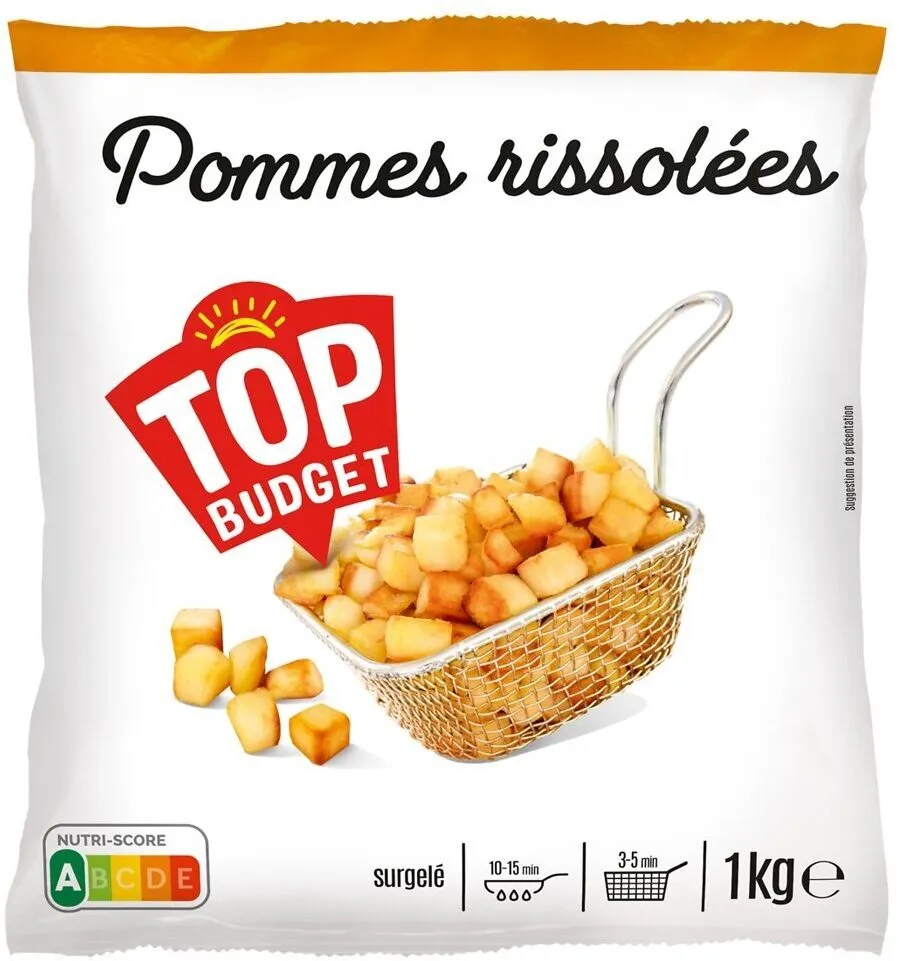 Pommes rissolées préfrites et surgelées