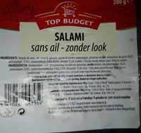Top budget salami sans ail200g