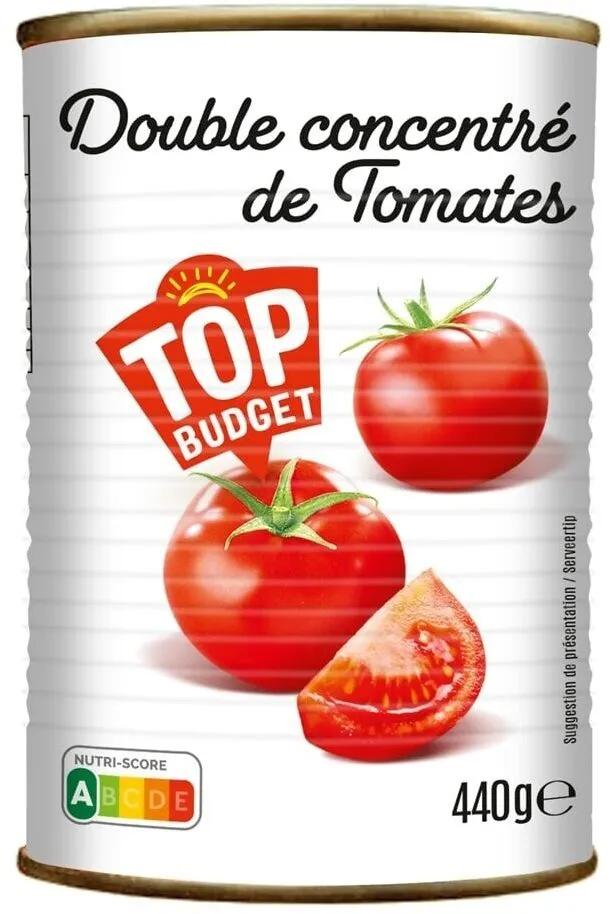 Top budget concentre de tomate 1/2 440g