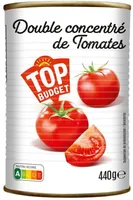 Top budget concentre de tomate 1/2 440g