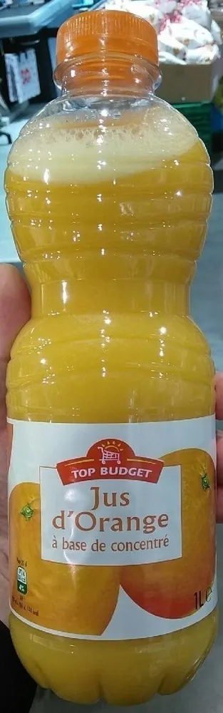 Jus d'orange à base de concentré.