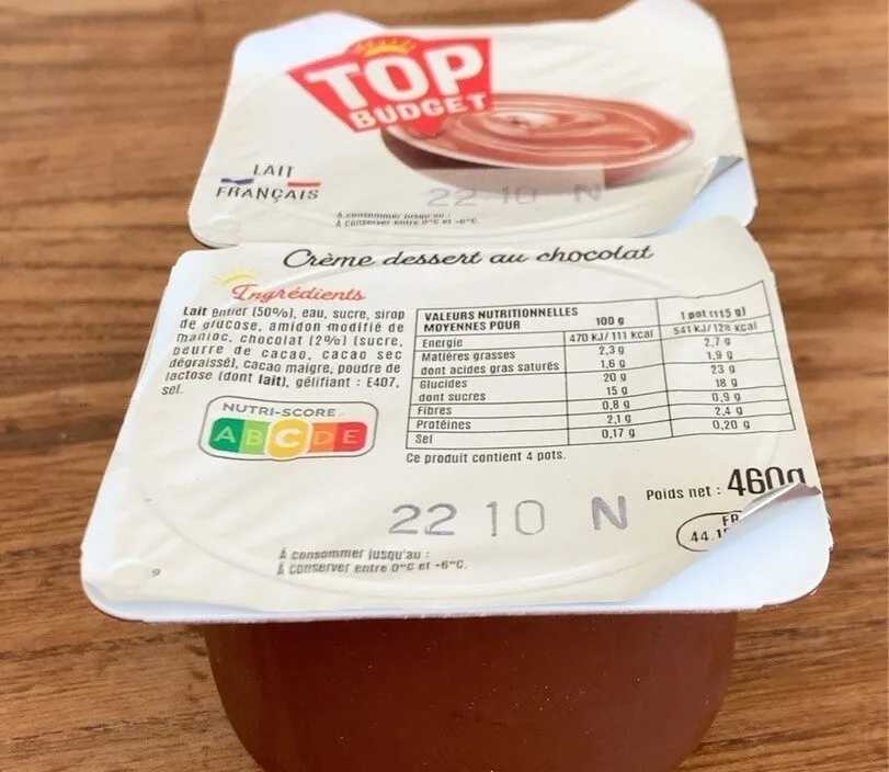 Crème dessert au chocolat