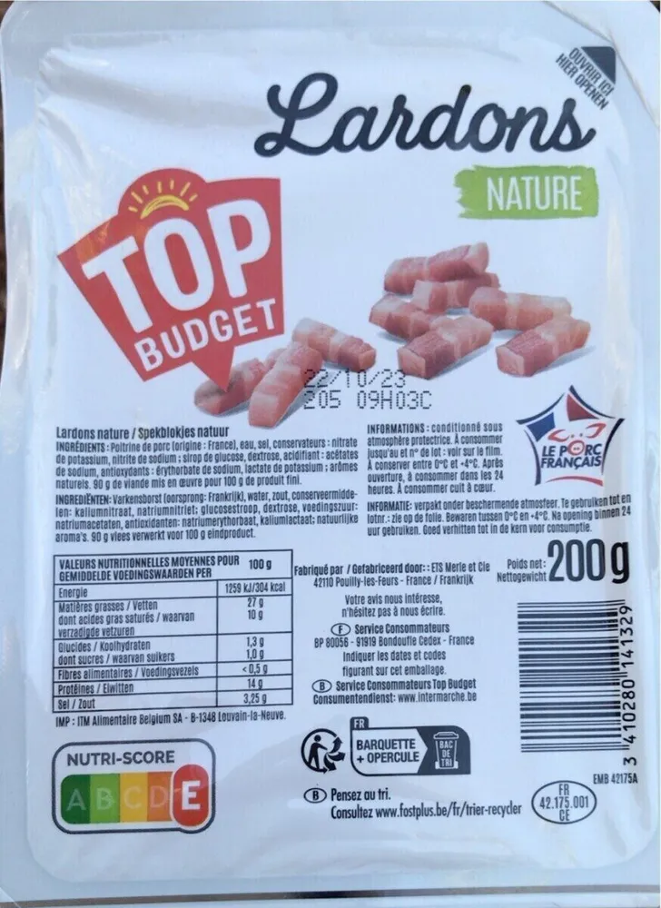 Lardons nature 200g