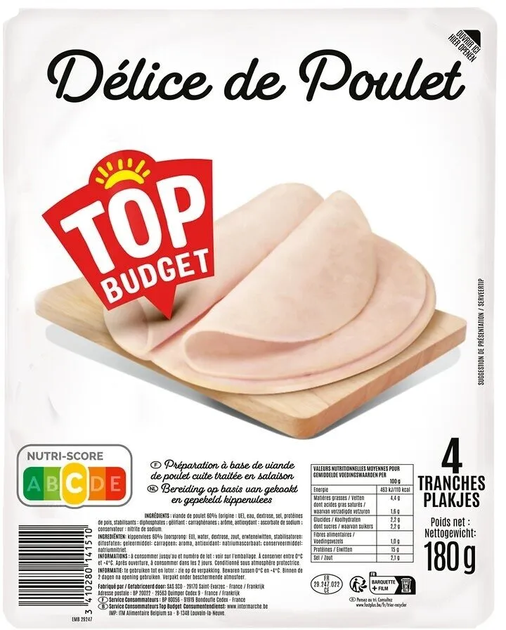 Delice de poulet 4t 180g