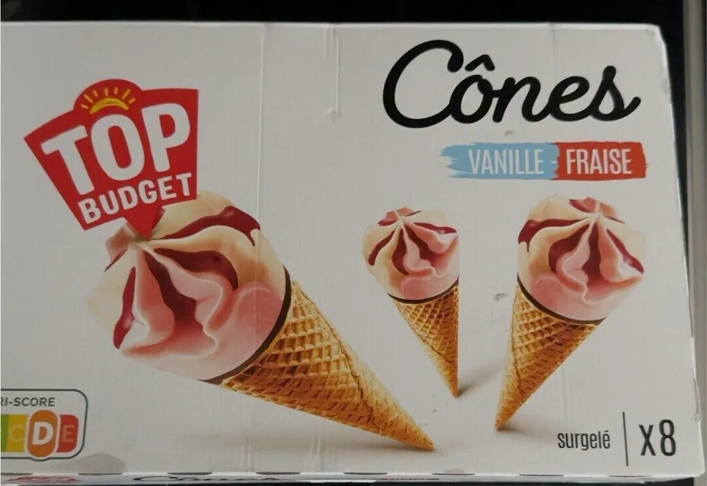 Cones vanille fraise