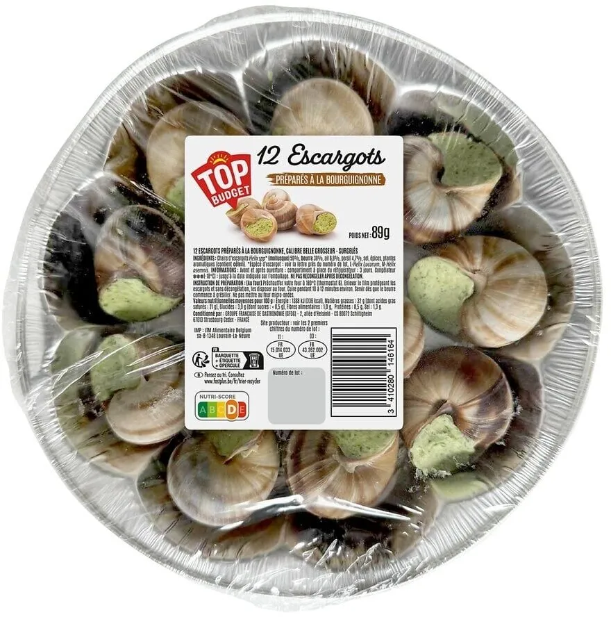 12 Escargots belle grosseur
