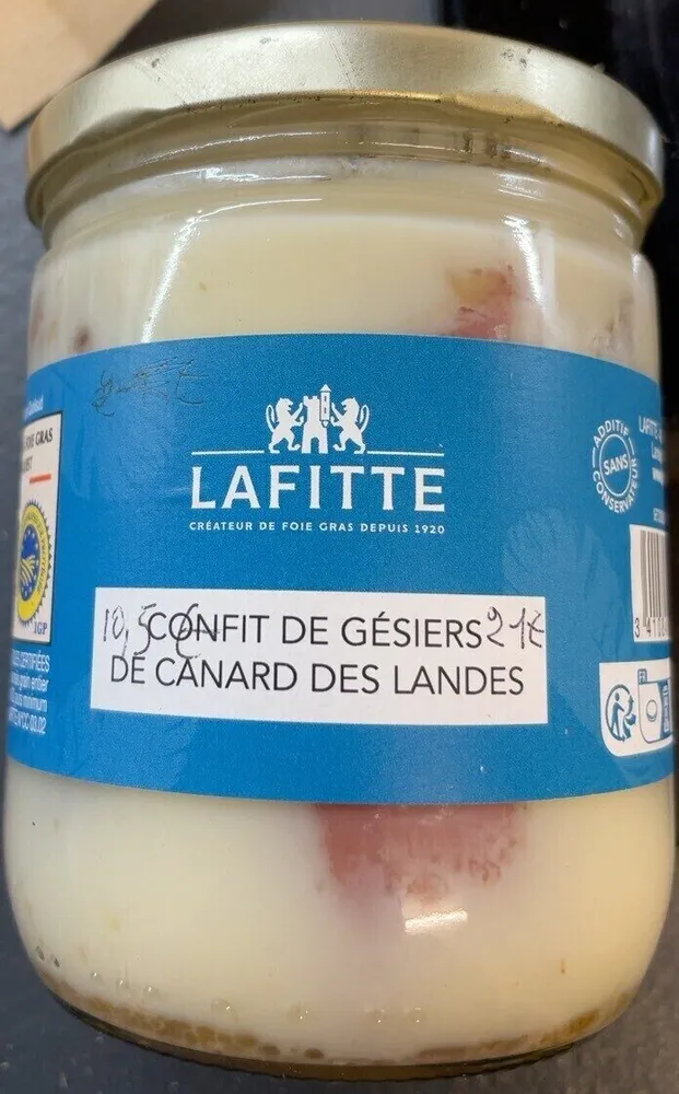 Confit de gésiers de canard des landes