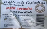 Le gâteau de l'apiculteur avec de la farine de petit épeautre