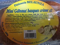 Mini gateaux basques creme