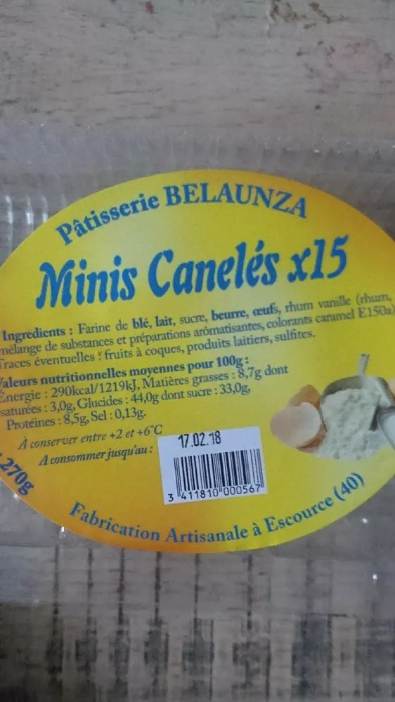 Mini canelés x15